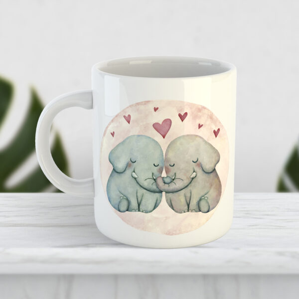 Чашка Любовь и слоники