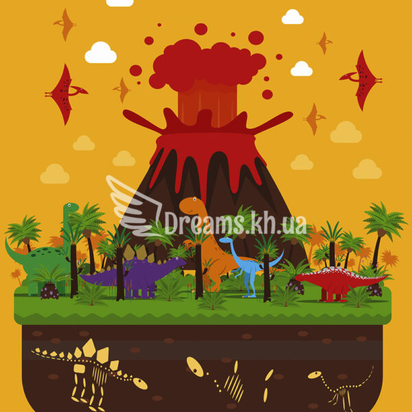 Детский постер Динозавры