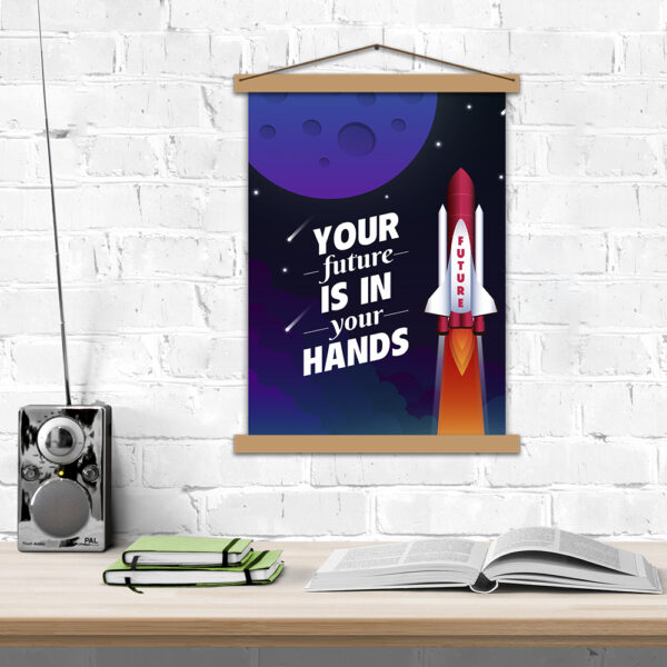 Постер мотивационный Your future is in your hands