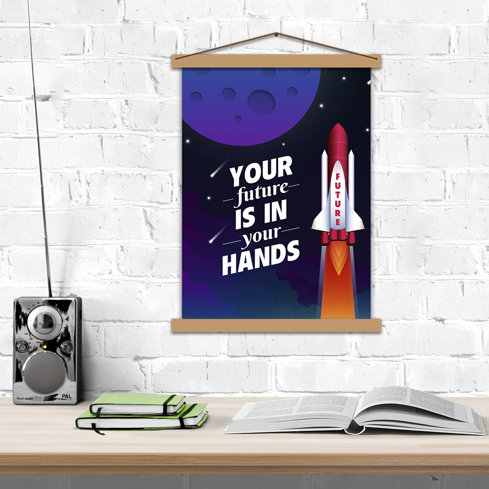 Постер мотиваційний “Your future is in your hands”